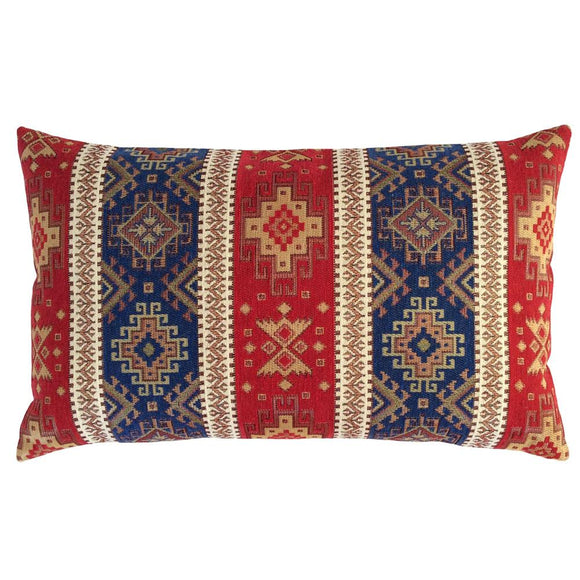 Tapestry Ethnic Rug-Kilim Pattern Red-Blue 12