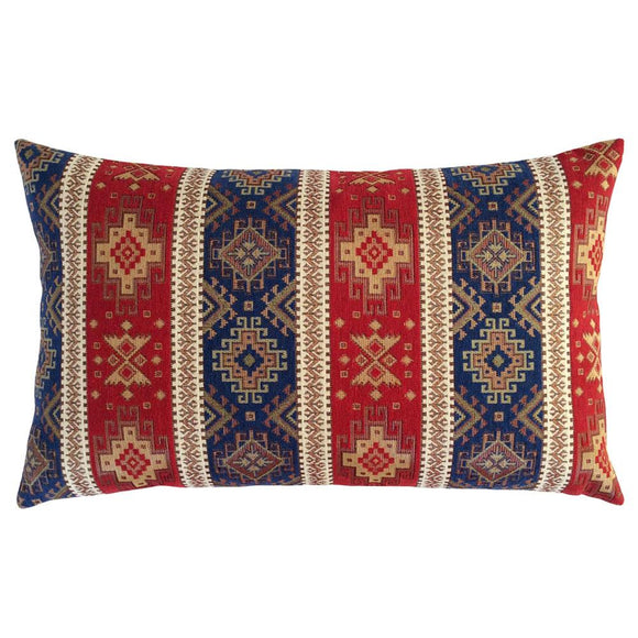 Tapestry Ethnic Rug-Kilim Pattern Red-Blue 14