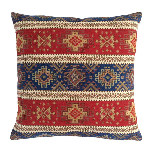 Tapestry Ethnic Rug-Kilim Pattern Red-Blue 18