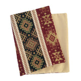 Tapestry Ethnic Rug-Kilim Pattern Burgundy Red-Green 12"x20" Pillow Cover Sham