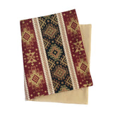 Tapestry Ethnic Rug-Kilim Pattern Burgundy Red-Green 14"x24" Pillow Cover Sham