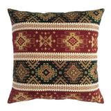Tapestry Ethnic Rug-Kilim Pattern Bordeaux Red-Green 16"x16" Pillow Cover Sham