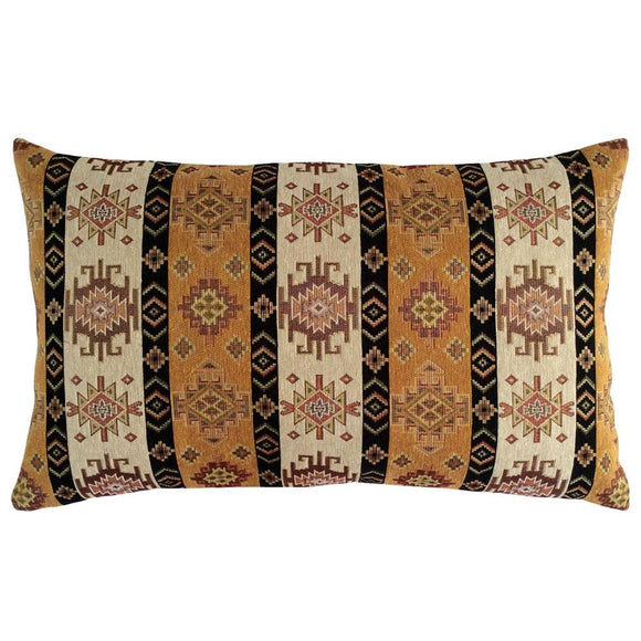 Tapestry Ethnic Rug-Kilim Pattern Mustard-Cream 14
