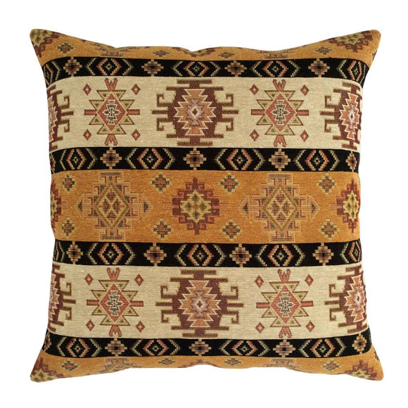 Tapestry Ethnic Rug-Kilim Pattern Mustard-Cream 16