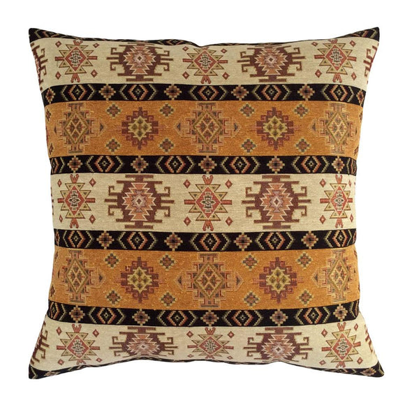 Tapestry Ethnic Rug-Kilim Pattern Mustard-Cream 20