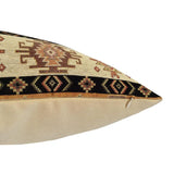 Tapestry Ethnic Rug-Kilim Pattern Mustard-Cream 20"x20" Sofa Pillow Cover Sham
