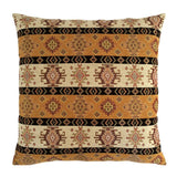 Tapestry Ethnic Rug-Kilim Pattern Mustard-Cream 22"x22" Couch Pillow Cover Sham