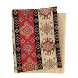 Tapestry Ethnic Rug-Kilim Pattern Red-Cream 12"x20" Bolster Pillow Cover Sham