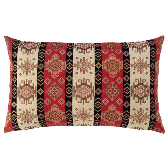 Tapestry Ethnic Rug-Kilim Pattern Red-Cream 14