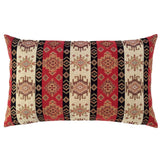 Tapestry Ethnic Rug-Kilim Pattern Red-Cream 14"x24" Lumbar Pillow Cover Sham
