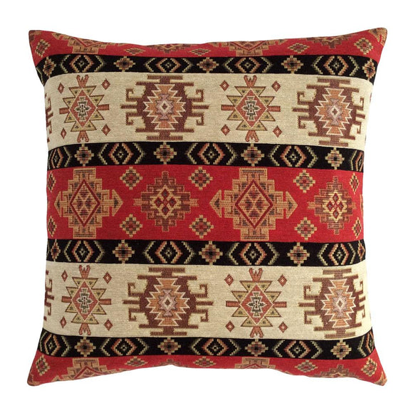 Tapestry Ethnic Rug-Kilim Pattern Red-Cream 16
