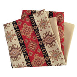 Tapestry Ethnic Rug-Kilim Pattern Red-Cream 22"x22" Decorative Pillow Cover Sham