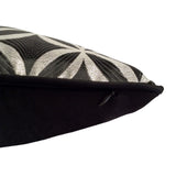 Satin Circle Lattice Geometric Pattern Black-Silver 16"x16" Throw Pillow Cover Sham