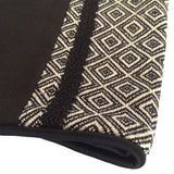 Cotton Geometric/Diamond Pattern 12"x20" Black/White Patchwork Pillow Case/Cushion Cover