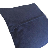 Denim Geometrics Pattern 18"x18" Patchwork Pillow Cover - Denim Blue, Yellow