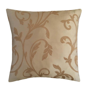 Drapery/Acrylic Leaves Pattern 20"x20" Beige Pillow Case/Cushion Cover