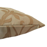 Drapery/Acrylic Leaves Pattern 20"x20" Beige/Beige Pillow Case/Cushion Cover