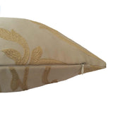 Drapery/Acrylic Leaves Pattern 20"x20" Beige/Camel Pillow Case/Cushion Cover