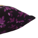 Flannel Floral Pattern 17"x17" Pillow Cover (Gold Sequins Heart Applique)