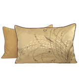 3 pcs Jacquard Satin Meadow Reeds Pattern Yellow Bedding Pillow Case/Cushion Cover