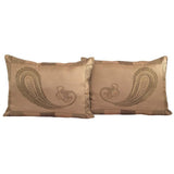 Jacquard Satin Paisley Standard Size French Beige Pillow/Cushion Case