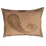 2 pcs Jacquard Satin Paisley Pattern Standard Size French Beige Pillow/Cushion Cover