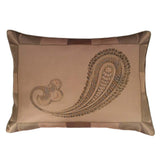 Jacquard Satin Paisley Standard Size French Beige Pillow/Cushion Cover