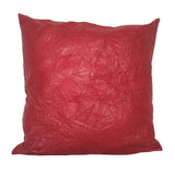 Faux Leather Solid Pattern 18"x18" Pillow Cover