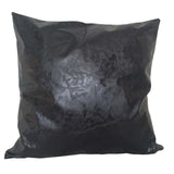 Faux Leather Solid Pattern 18"x18" Pillow Cover