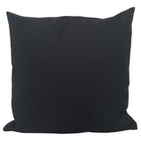 Cracked Faux Leather 18"x18" Pillow Cover - Black (Wool Blend back)