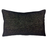Faux Leather Textured/Striated Pattern 14"x24" Black Pillow Case/Cushion Cover