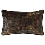 Faux Leather Black Gold Effect 12"x20" Bolster Pillow Case/Cushion Cover Sham