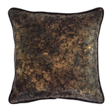 Faux Leather Black Gold Effect 16"x16" Throw Pillow Case/Cushion Cover Sham