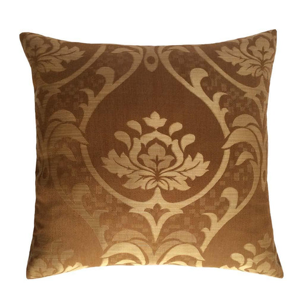 Linen Lotus Square Brown Decorative/Throw Pillow Case/Cushion Cover