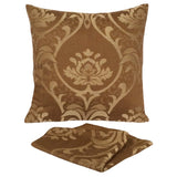 Linen Polyester Lotus Pattern 18"x18" Brown Pillow Case/Cushion Cover