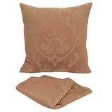 Linen Polyester Lotus Pattern 18"x18" Peach Pillow Case/Cushion Cover