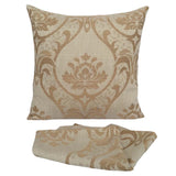 Linen Polyester Lotus Pattern 18"x18" Cream Pillow Case/Cushion Cover