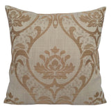 Linen Lotus 18"x18" Cream Decorative/Throw Pillow Case/Cushion Cover