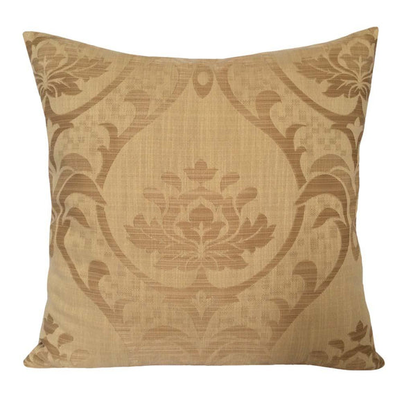 Linen Lotus Square Yellow Decorative/Throw Pillow Case/Cushion Cover