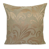 Linen Leaves Square Mint Decorative/Throw Pillow Case/Cushion Cover