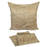 Linen Polyester Leaves Pattern 18"x18" Mint Pillow Case/Cushion Cover