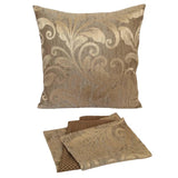 Linen Polyester Leaves Pattern 18"x18" Brown Pillow Case/Cushion Cover