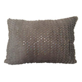 Faux Fur Chevron-Stripe Sequined Pattern 14"x19" Pillow Cover