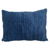 Faux Fur Chevron-Stripe Sequined Pattern 14"x19" Pillow Cover