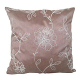 Satin Floral/Flowers Pattern 18"x18" Pillow Cover