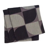 Satin Geometric Pattern 20"x20" Black/Silver Gray Pillow Case/Cushion Cover