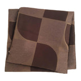 Satin Geometric Pattern 20"x20" Dark Brown/Brown Pillow Case/Cushion Cover