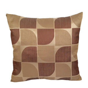 Satin Geometric 20x20 Brown/Beige Decorative Pillow Case/Cushion Cover