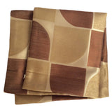 Satin Geometric Pattern 20"x20" Brown/Beige Pillow Case/Cushion Cover