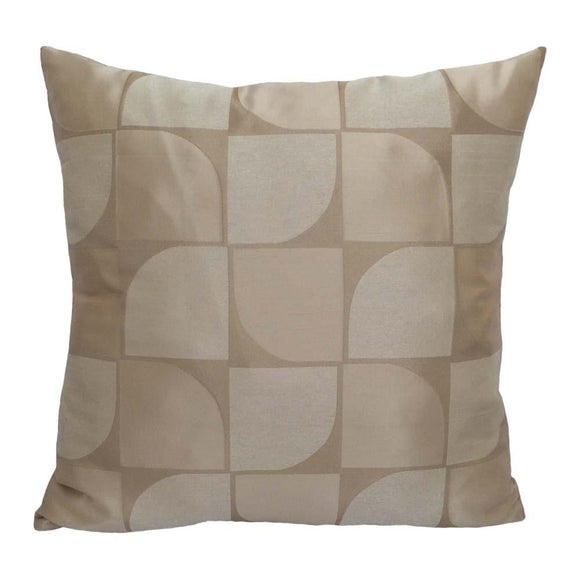 Satin Geometric Square Champagne/Cream Throw Pillow Case/Cushion Cover